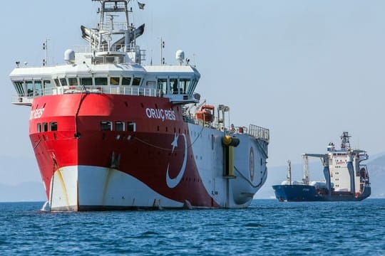 Das türkische Forschungsschiff "Oruc Reis" sucht im östlichen Mittelmeer erneut nach Erdgas.