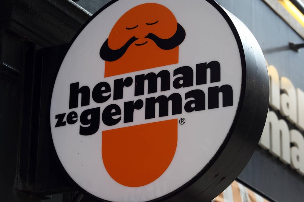 Logo von Herman Ze German (Archivbild): Das Fast-Food-Restaurant macht dicht.