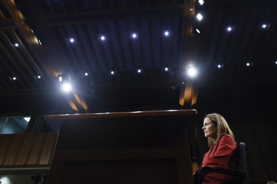 Richterkandidatin Amy Coney Barrett hielt sich bei kontroversen Fragen bedeckt.