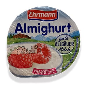 Almighurt-Joghurt "Himbeere": Eine Charge dieses Produkts wird zurückgerufen.