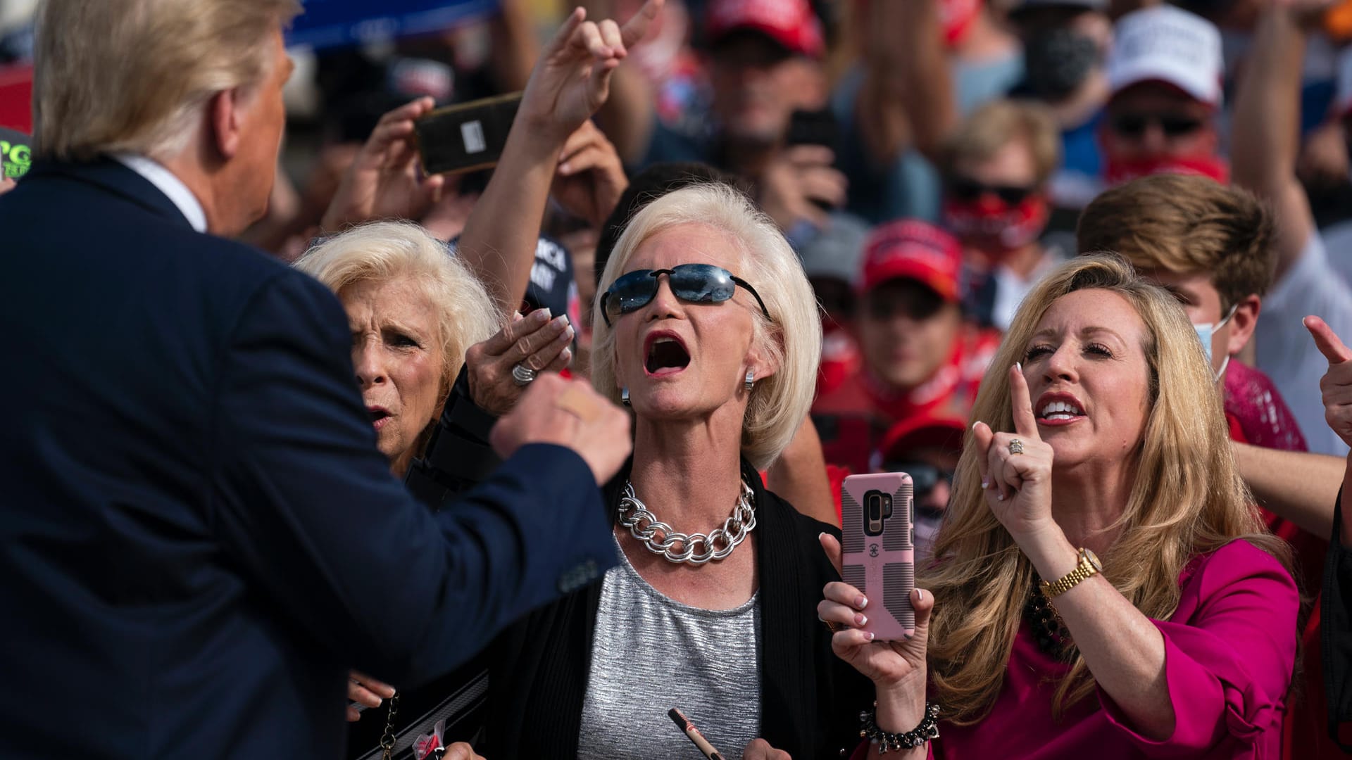 Donald Trump beim Wahlkampf in North Carolina: Amerikas Spaltung zeigt sich selbst in der Vorstadt.