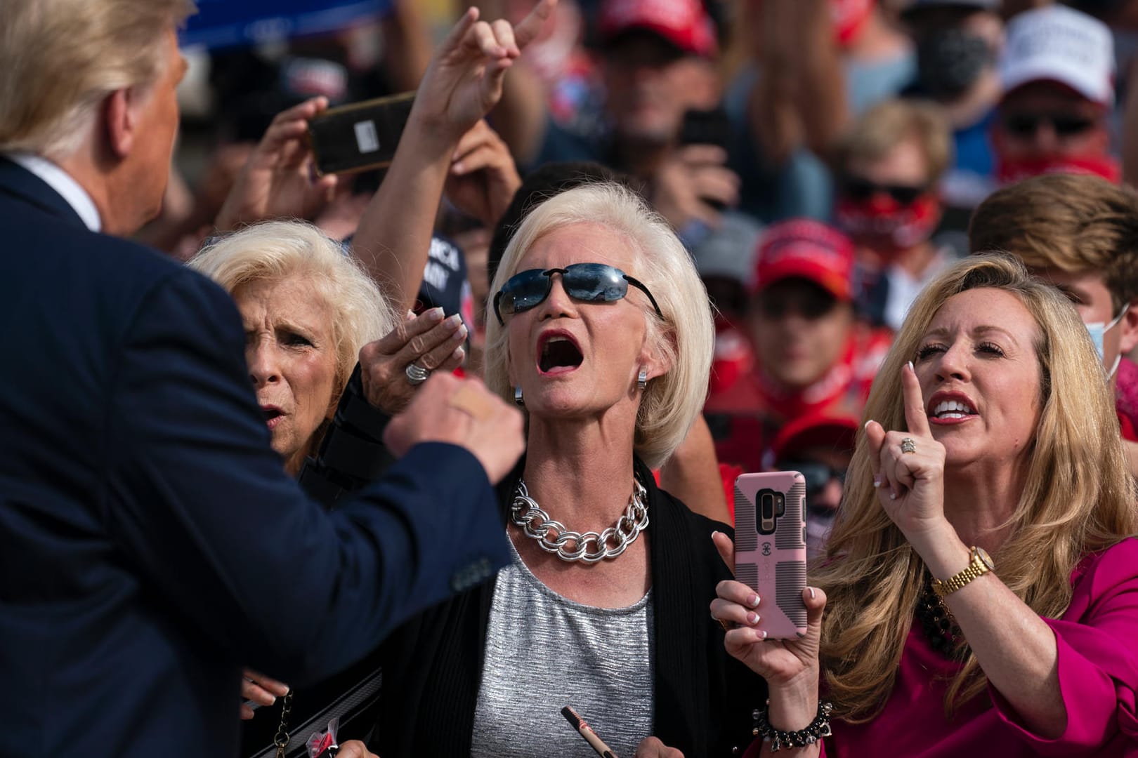 Donald Trump beim Wahlkampf in North Carolina: Amerikas Spaltung zeigt sich selbst in der Vorstadt.