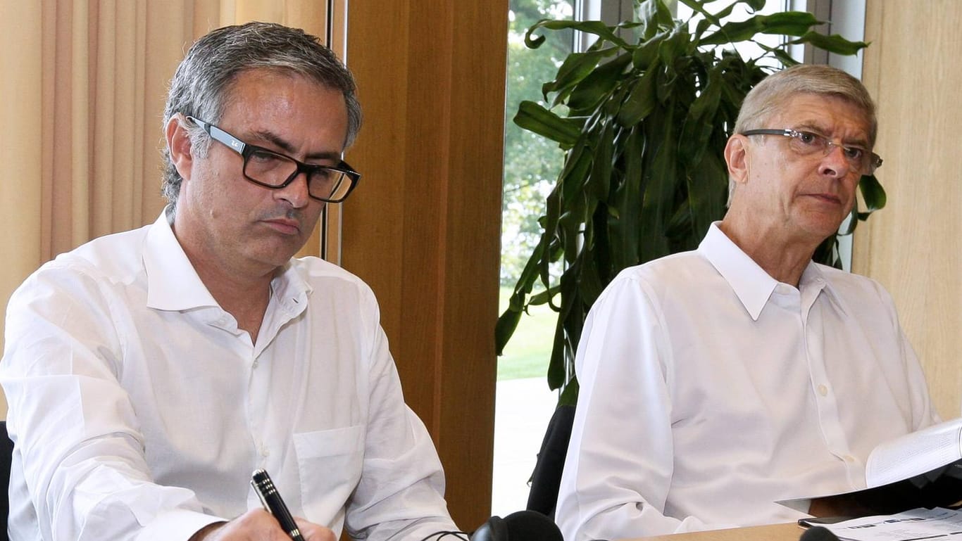 Jose Mourinho und Arsene Wenger (v.l.): Das Verhältnis der beiden Trainer-Granden ist seit jeher unterkühlt.