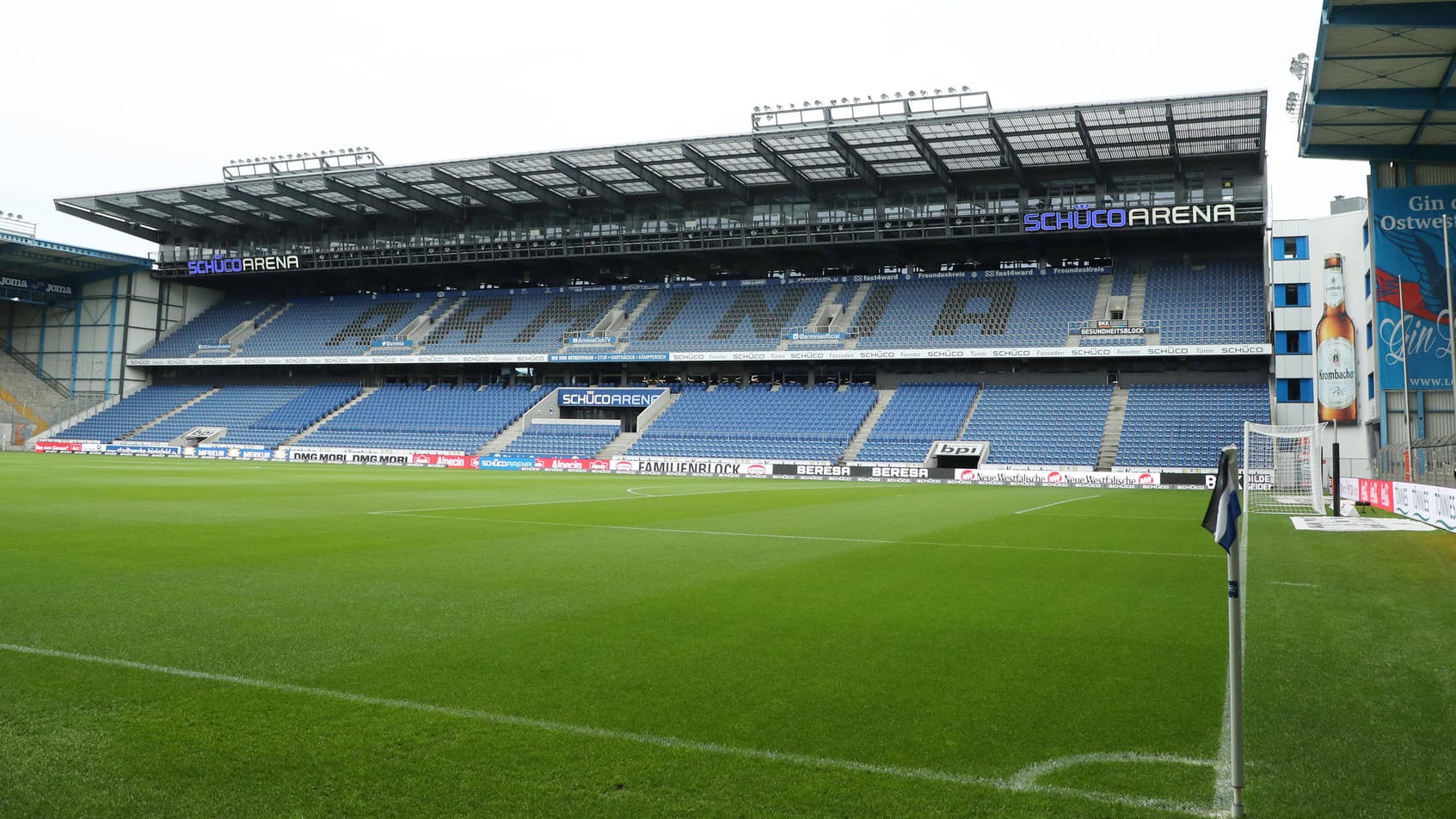 Gegen den FC Bayern wird die Bielefelder Schüco-Arena komplett leer bleiben.