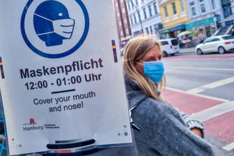Maskenpflicht in Hamburg: Geht es nach der Mehrheit der Deutschen sollten noch härtere Corona-Maßnahmen eingeführt werden.
