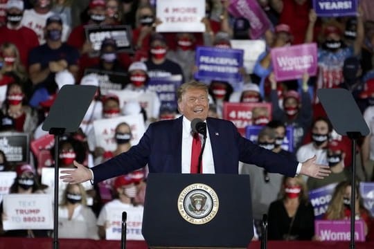 Donald Trump bei einer Kundgebung.