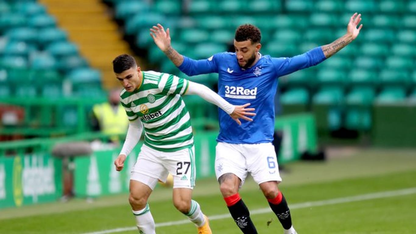 Connor Goldson (r) war der Matchwinner beim Rangers Sieg gegen Celtic.