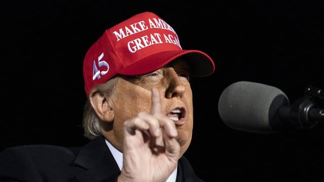 US-Präsident Donald Trump am Samstag während einer Wahlkampfkundgebung im Bundesstaat Wisconsin.