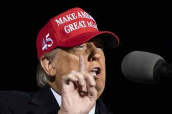 US-Präsident Donald Trump am Samstag während einer Wahlkampfkundgebung im Bundesstaat Wisconsin.