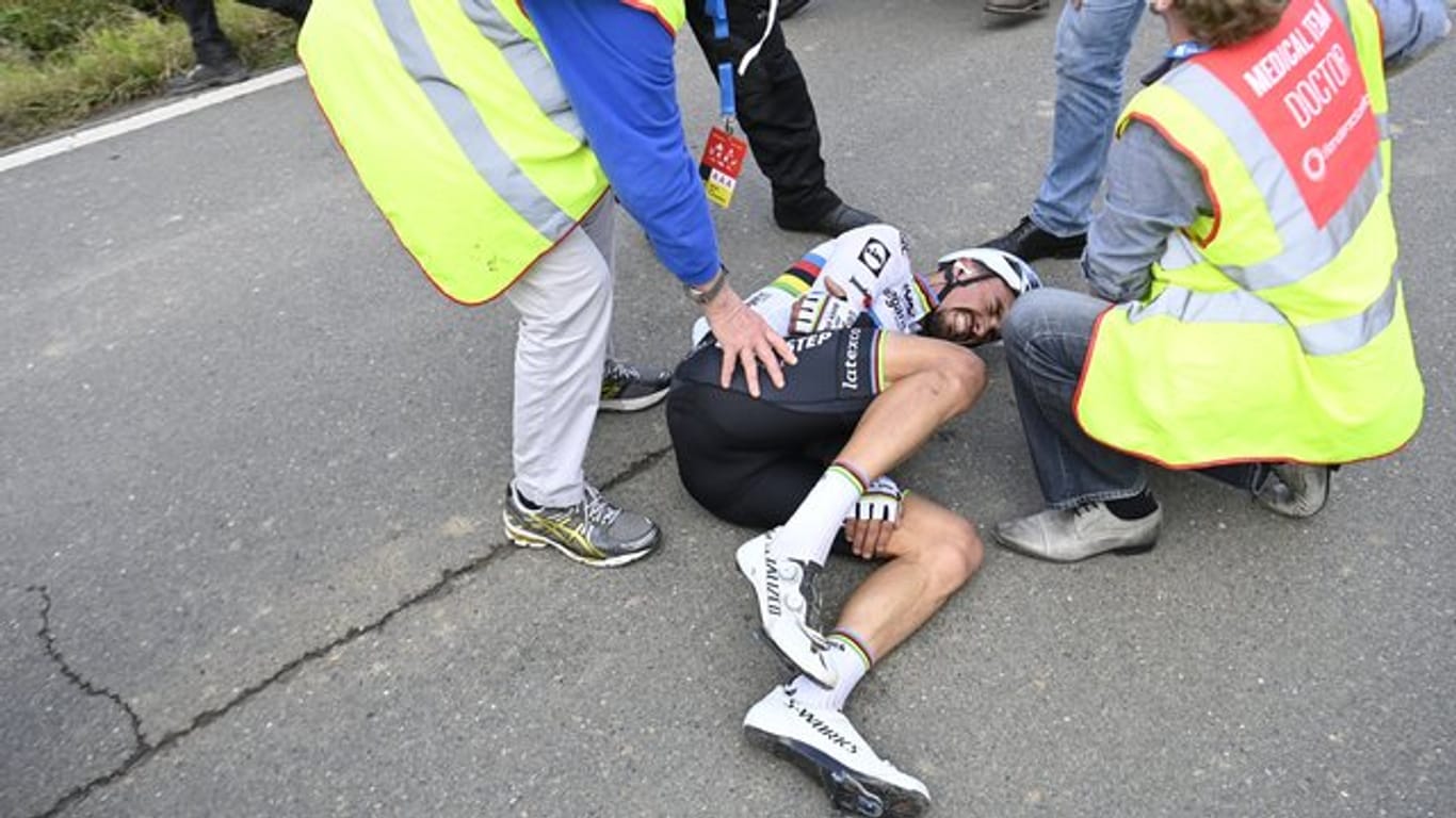 Wurde nach seinem Sturz bei der Flandern-Rundfahrt an der Hand operiert: Straßenrad-Weltmeister Julian Alaphilippe.