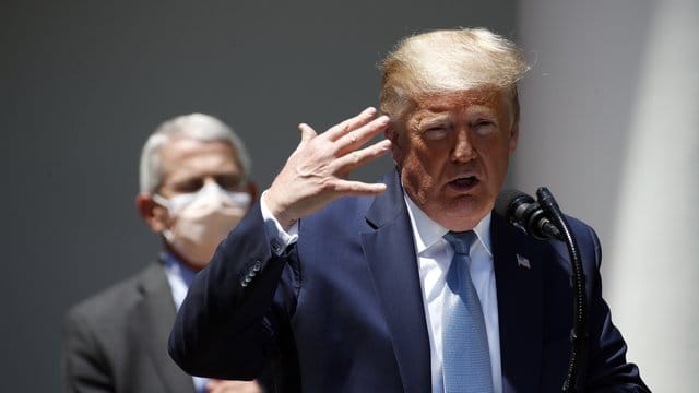 Donald Trump Mitte Mai bei einer Pressekonferenz im Rosengarten des Weißen Hauses. Donald Trump Mitte Mai bei einer Pressekonferenz im Rosengarten des Weißen Hauses.