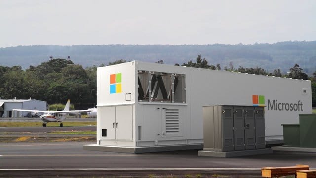 Das mobile "Azure Modular Datacenter". Das mobile "Azure Modular Datacenter".