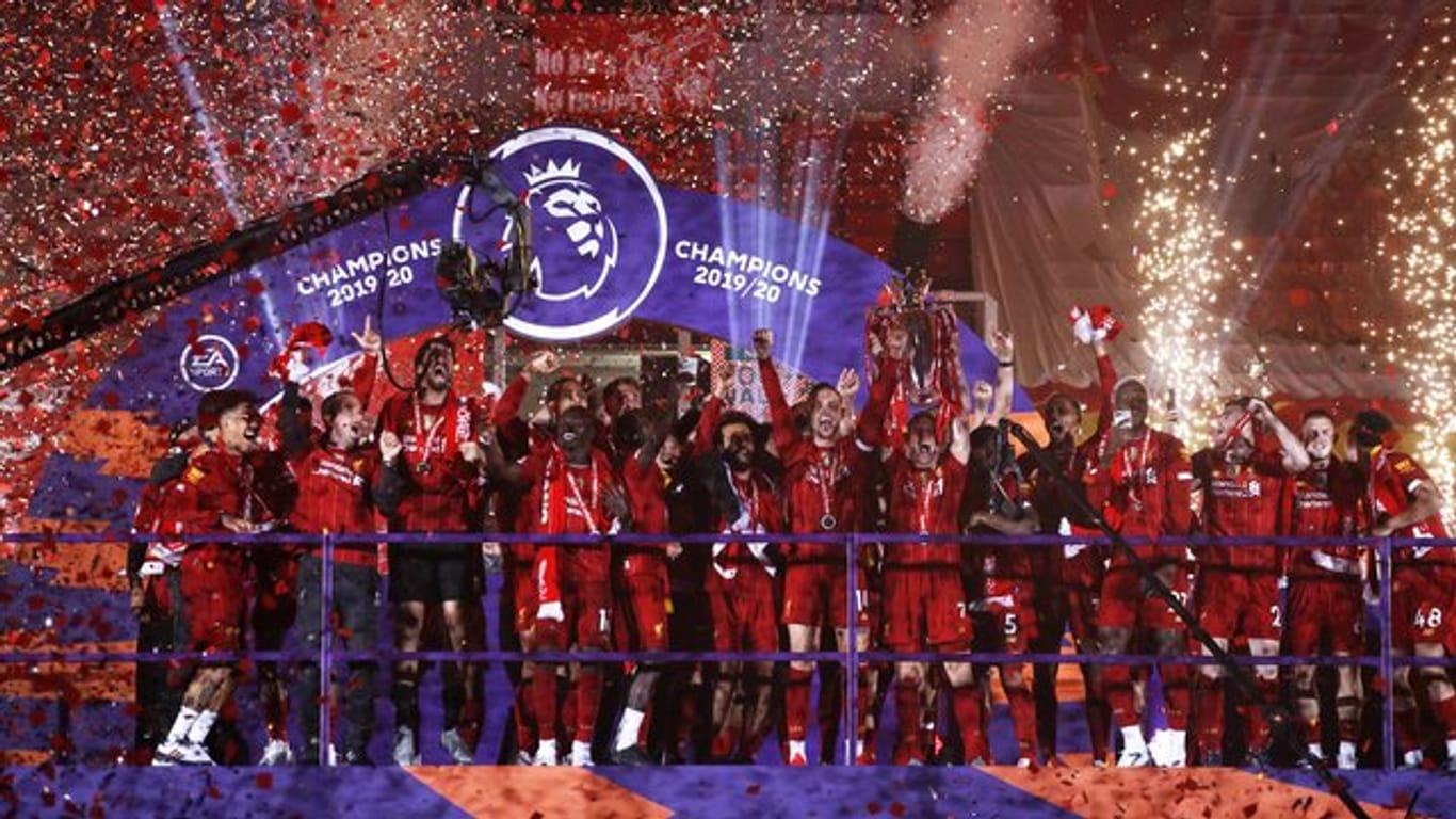 Liverpool-Spieler feiern Meisterschaftstitel: Liverpool soll sich für eine europäische Superliga stark machen.