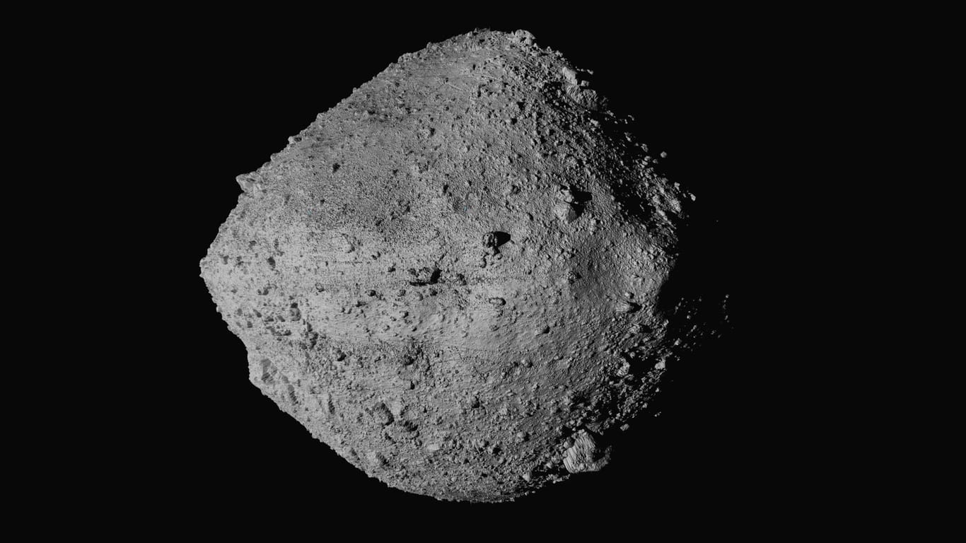 Das Bild zeigt den Asteroiden Bennu: Eine Sonde der Nasa konnte eine Probe entnehmen.