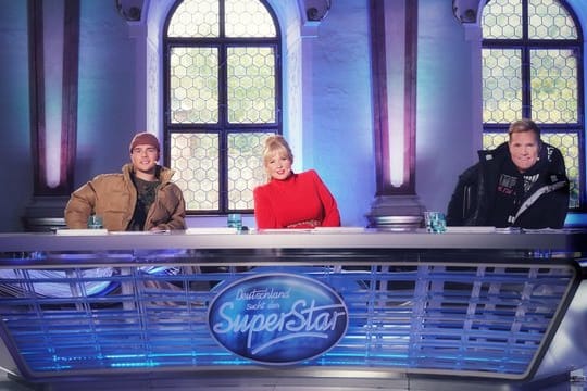 Die Jury von "Deutschland sucht den Superstar": Mike Singer (l-r), Maite Kelly und Dieter Bohlen.