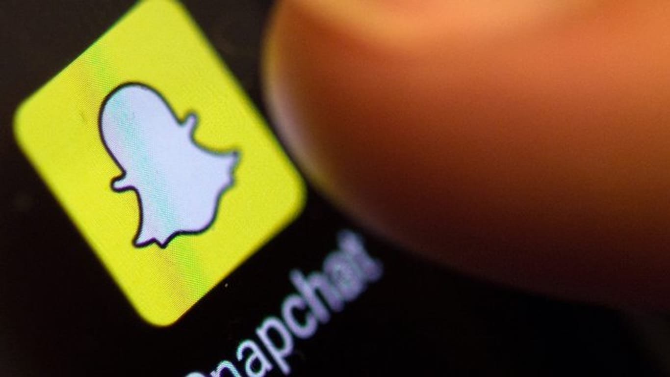 Snapchat-Icon auf einem Smartphone-Display.