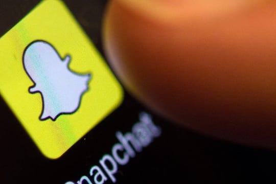 Snapchat-Icon auf einem Smartphone-Display.