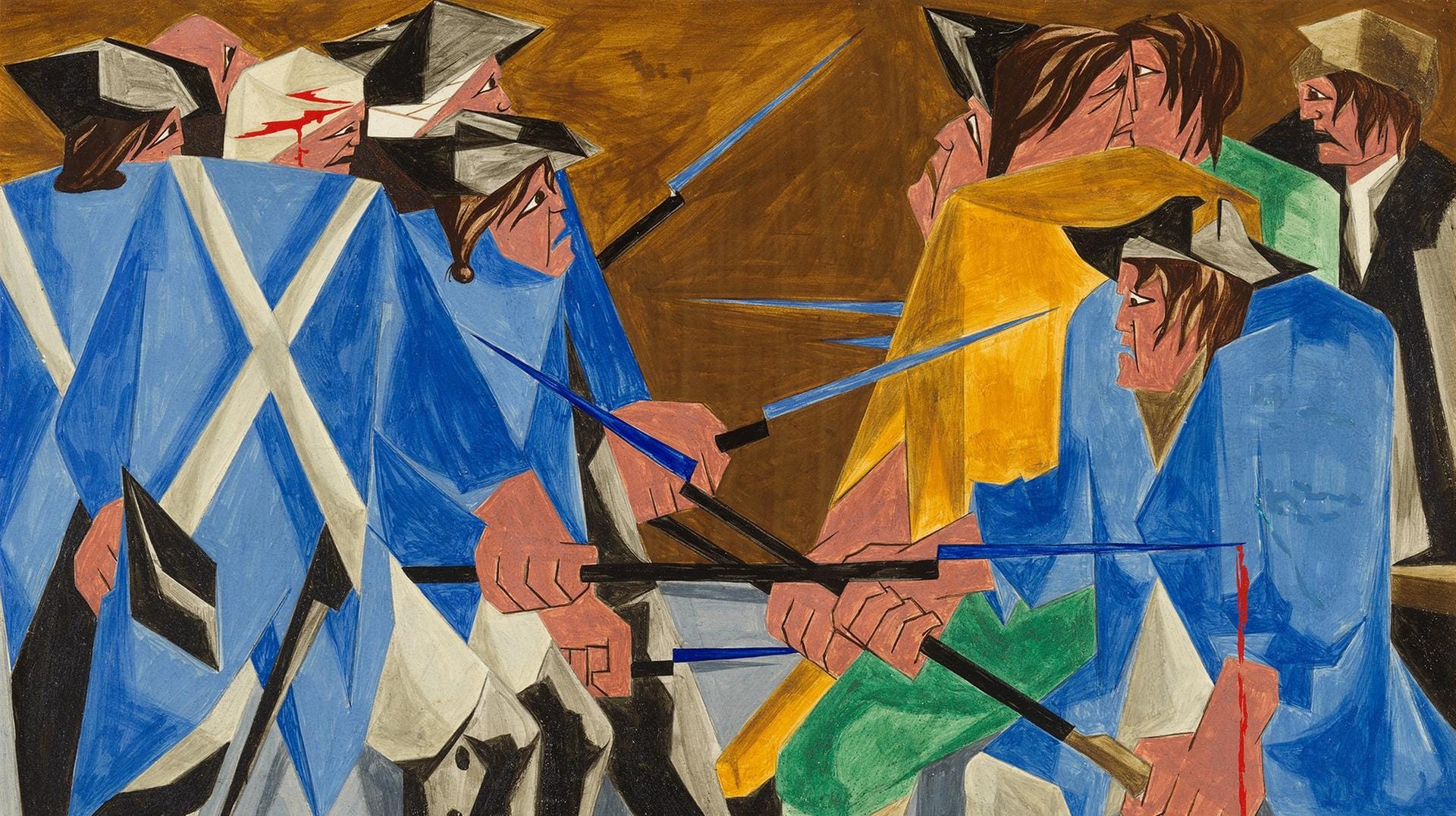 Eins von 30 Gemälden aus der Serie "Struggle: From the History of the American People" des US-Künstlers Jacob Lawrence (1917-2000). Eins von 30 Gemälden aus der Serie "Struggle: From the History of the American People" des US-Künstlers Jacob Lawrence (1917-2000).