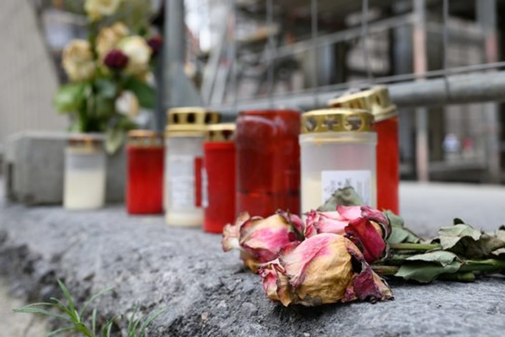 Gedenkstelle für die Opfer der Messerattacke in Dresden.