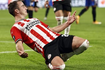 Jubel bei Mario Götze im Spiel gegen Granada: Der Neuzugang traf zur zwischenzeitlichen PSV-Führung.