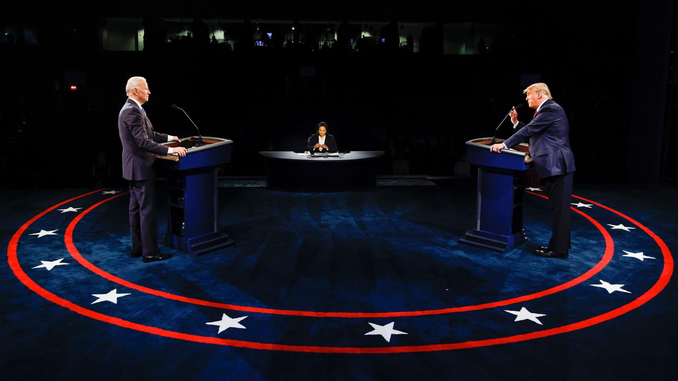 US-Präsident Donald Trump und Herausforderer Joe Biden: Beim letzten TV-Duell vor den US-Wahlen ging es gesitteter zu.