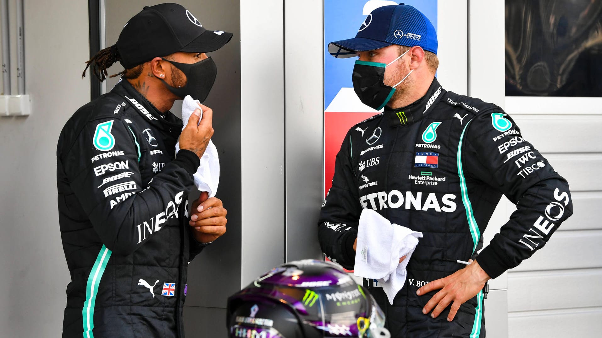 Erfolgsduo: Lewis Hamilton (l.) und Valtteri Bottas.