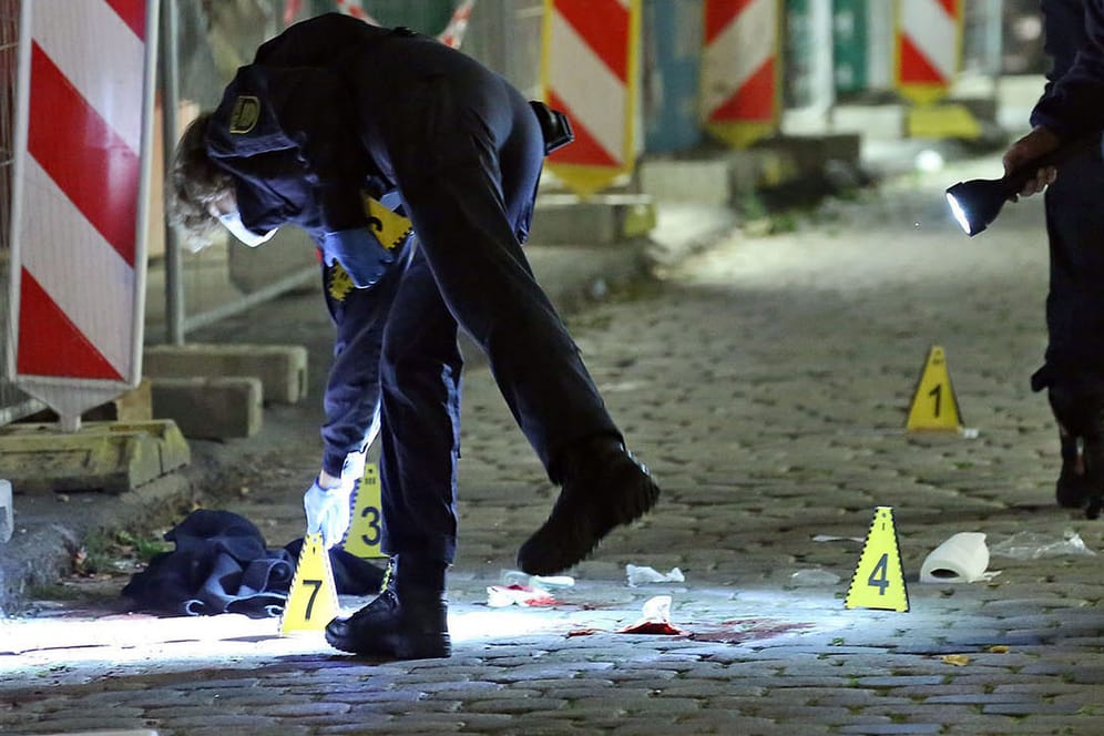 Tatort in Dresden: Ein islamistischer Gefährder attackierte am 4. Oktober zwei Touristen in der Innenstadt, von denen einer starb.