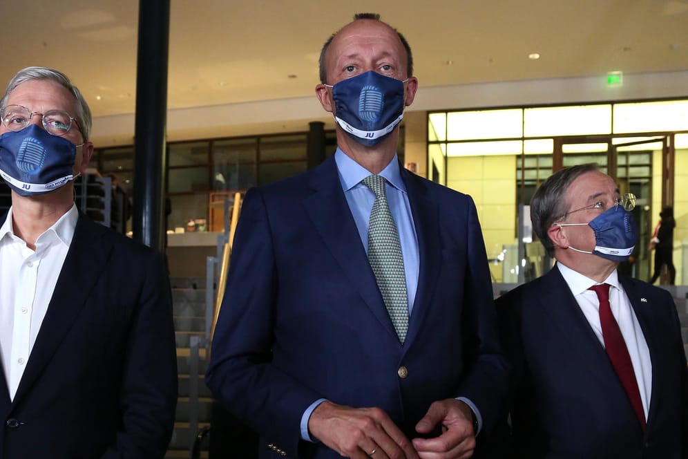 Drei für die CDU: Norbert Röttgen, Friedrich Merz und Armin Laschet, die Kandidaten für den Vorsitz.
