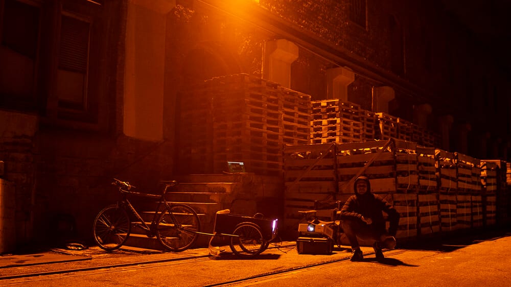 Jonas Denzel mit seinem "Beambike": Der Karlsruher ist viel in der Stadt unterwegs – und holt sich so Inspiration.