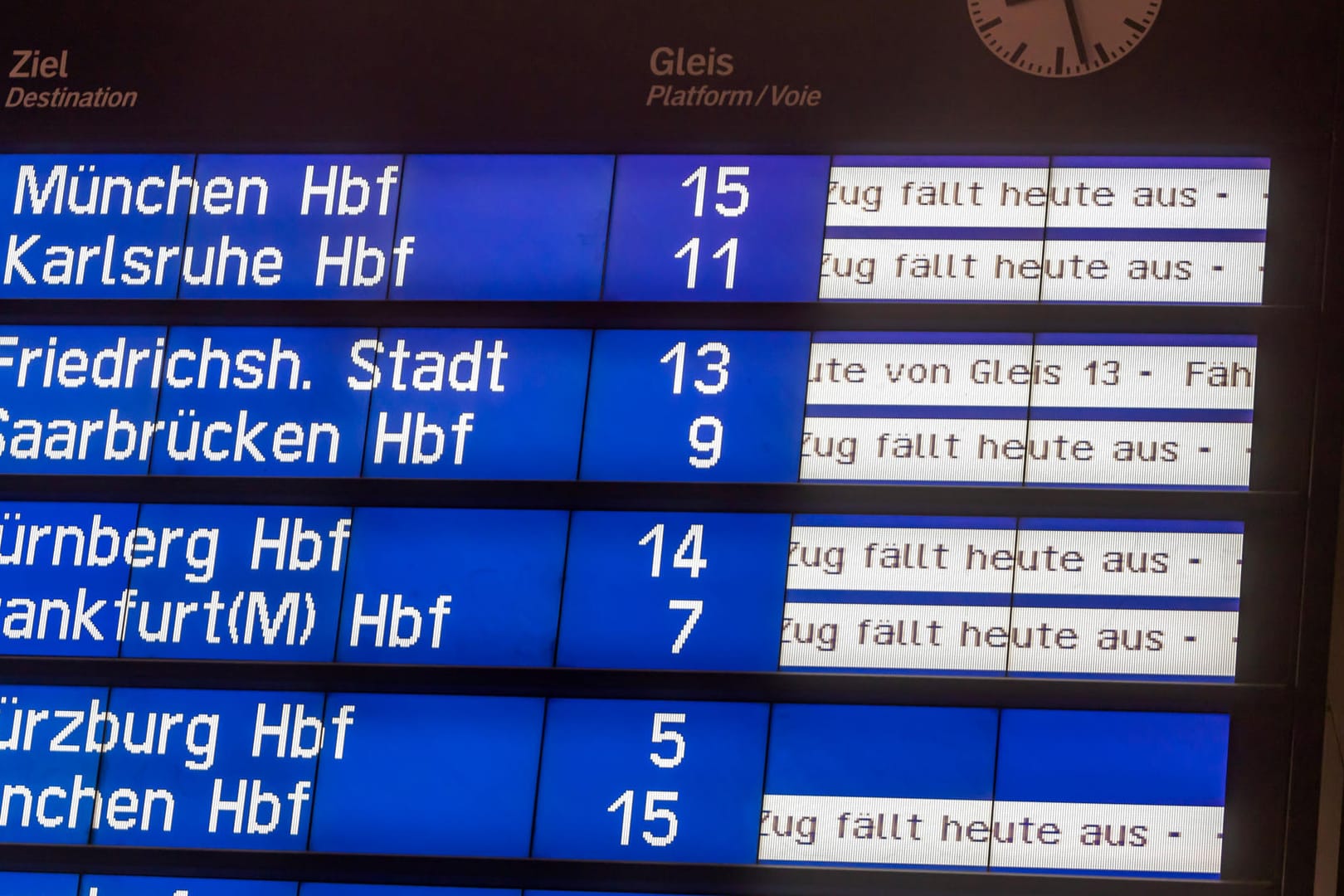 Zugausfälle: Ab einer Verspätung von 60 Minuten am Zielort erhalten Bahnreisende Geld zurück.