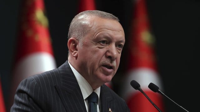 Präsident Erdogan im August während einer Fernsehansprache.