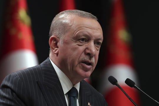 Präsident Erdogan im August während einer Fernsehansprache.