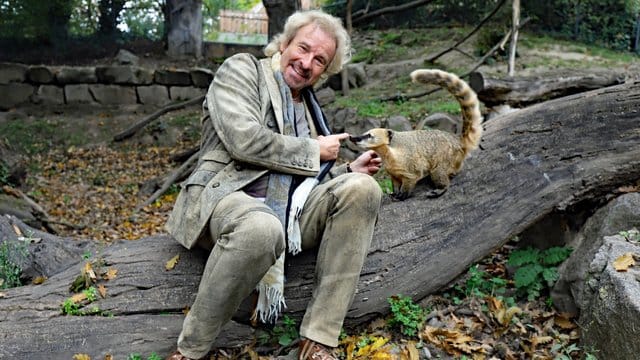 Moderator Thomas Gottschalk und Nasenbär "Thommy"