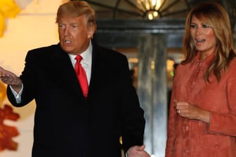 Donald und Melania Trump: Das Paar feierte Halloween im Weißen Haus.