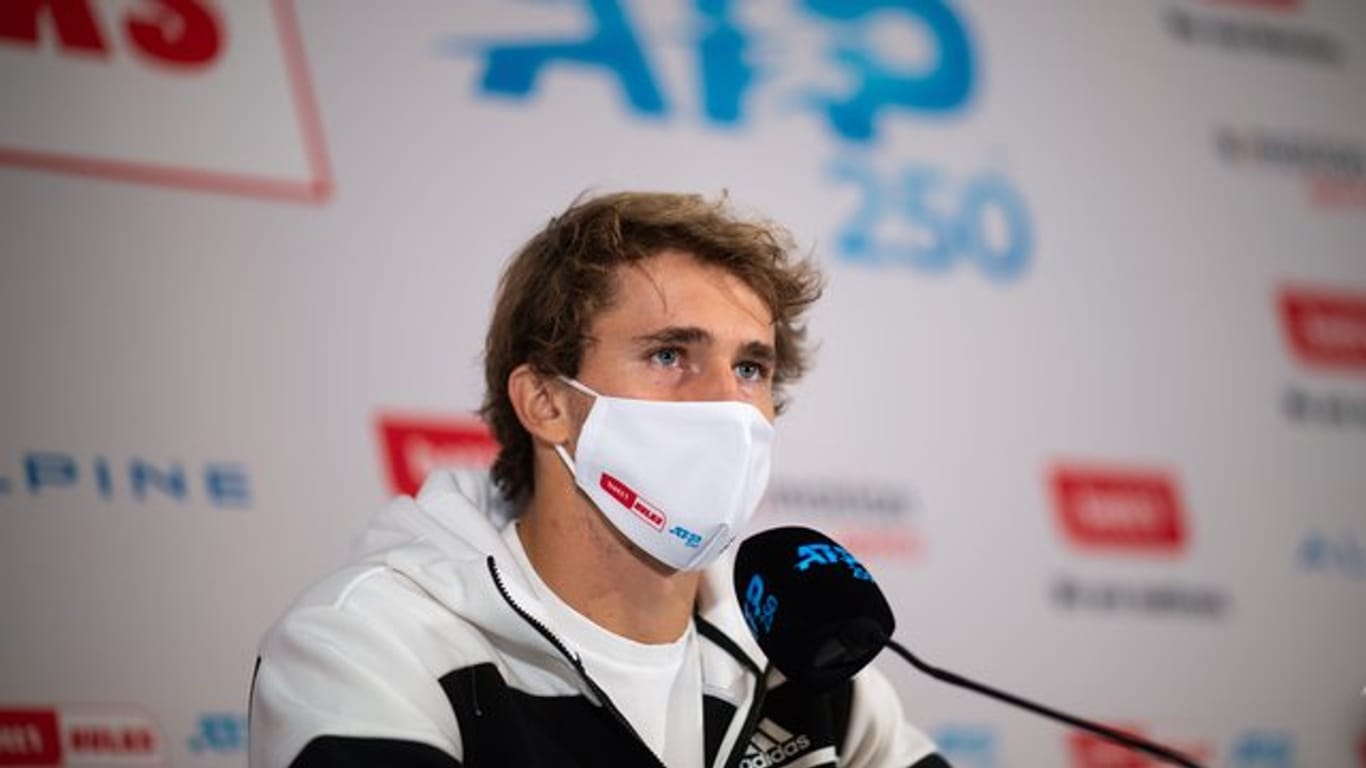 Alexander Zverev auf der Pressekonferenz nach seinem Turniersieg.
