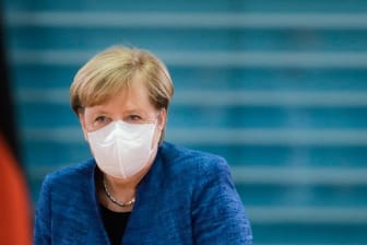 Angela Merkel vergangene Woche vor Beginn einer Sitzung des Bundeskabinetts.