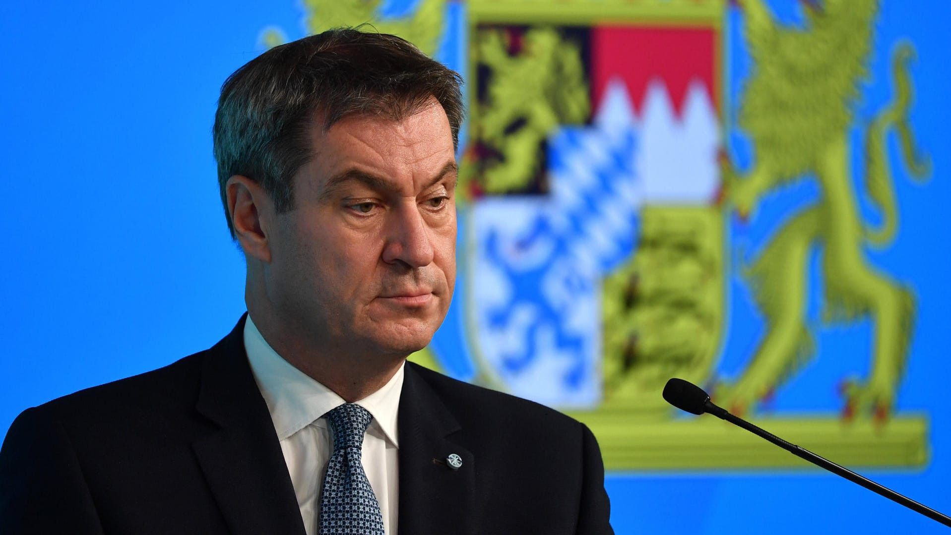 Ministerpräsident Markus Söder: Er tritt derzeit alle paar Tage vor die Presse.