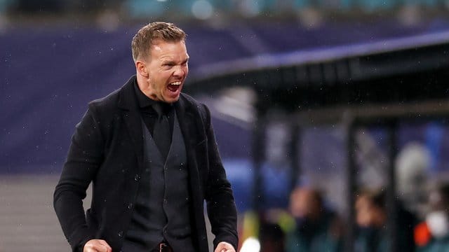 Jubelt RB-Coach Julian Nagelsmann mit Leipzig auch in Old Trafford?. Jubelt RB-Coach Julian Nagelsmann mit Leipzig auch in Old Trafford?.
