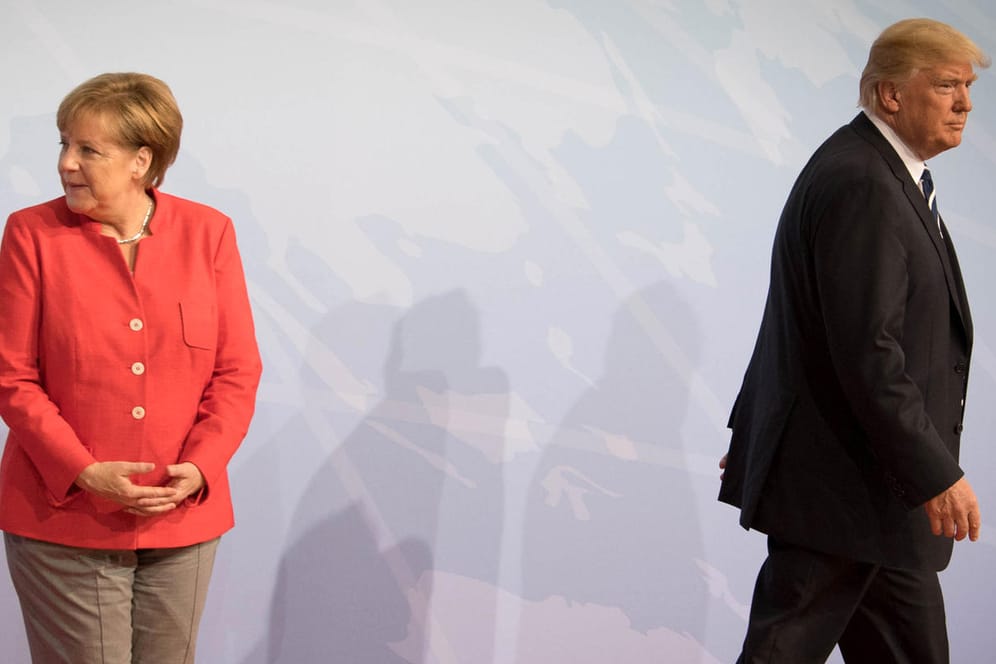 Merkel und Trump beim G20-Gipfel in Hamburg (2017): "Die moralische Anführerin der freien Welt."