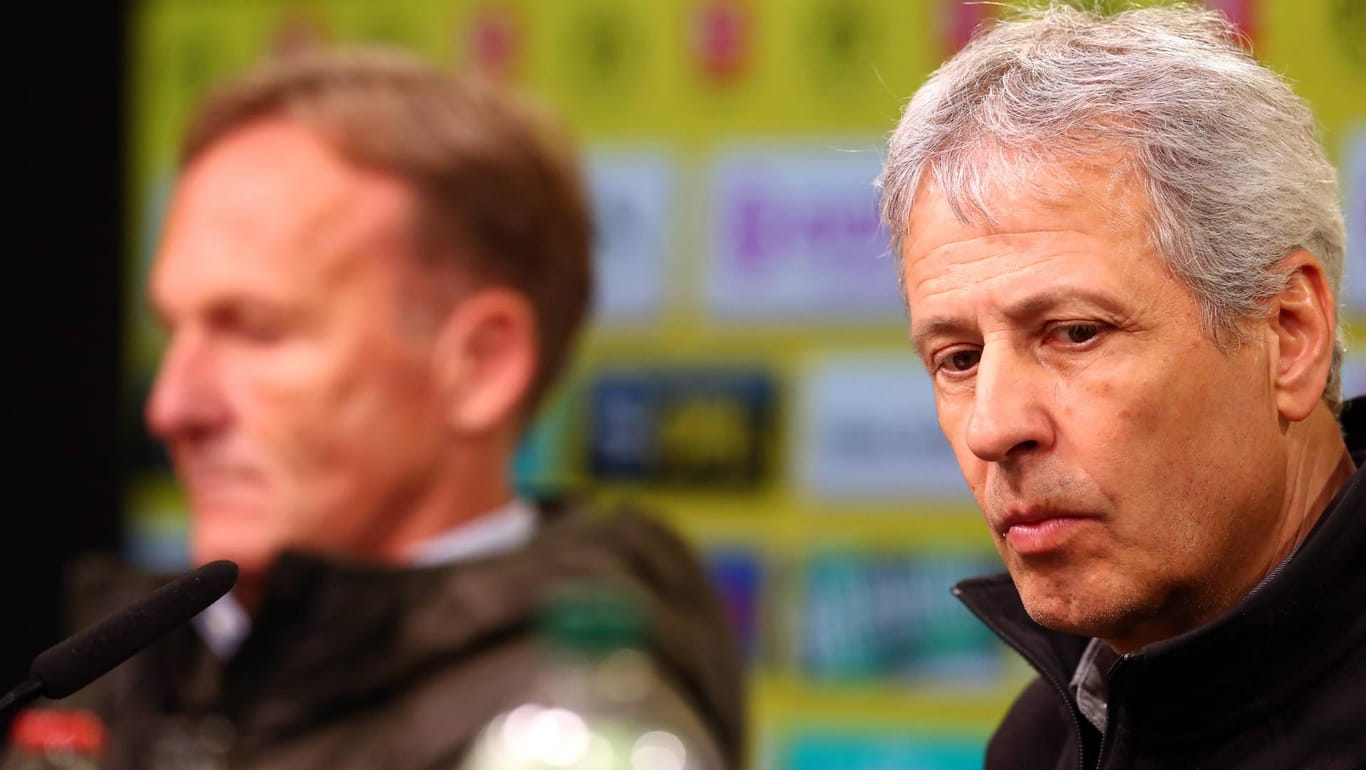 Hans-Joachim Watzke (l.) und Lucien Favre: Der BVB-Boss und sein Trainer arbeiten seit 2018 zusammen.
