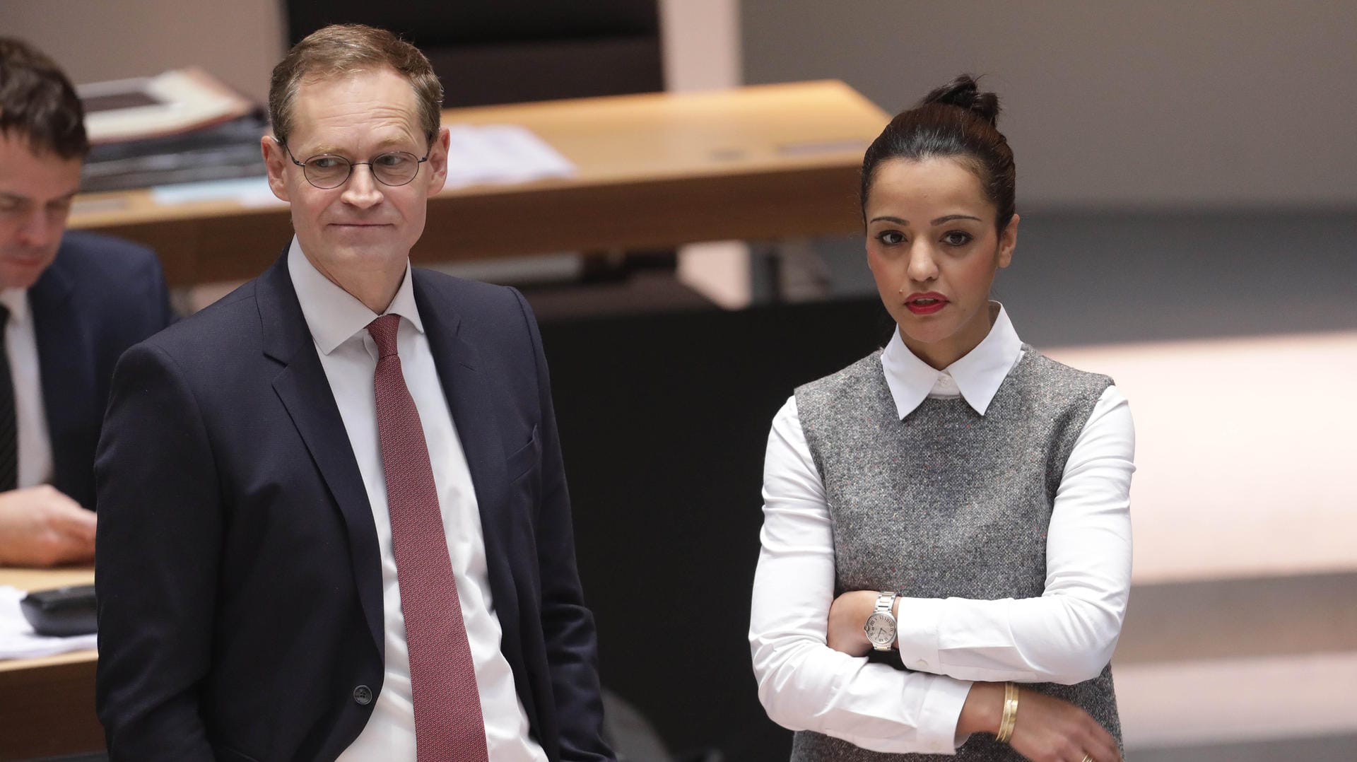 Berlins Regierender Bürgermeister Michael Müller (SPD) und Staatssekretärin Sawsan Chebli: Müller wird für den SPD-Wahlkreis Charlottenburg-Wilmersdorf für den Bundestag kandidieren. Berlins Regierender Bürgermeister Michael Müller (SPD) und Staatssekretärin Sawsan Chebli: Müller wird für den SPD-Wahlkreis Charlottenburg-Wilmersdorf für den Bundestag kandidieren.