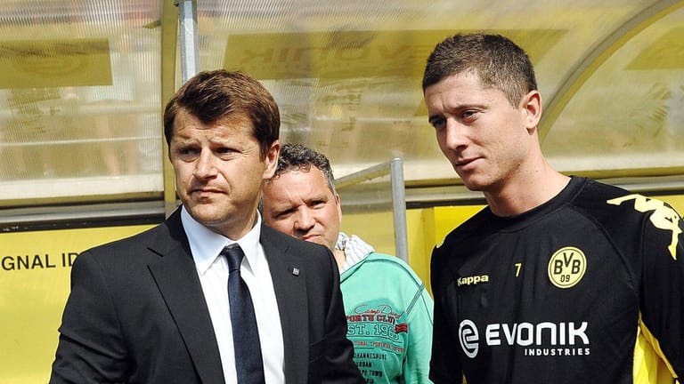 Cezary Kucharski (li.): Der Berater arbeitete noch zu Dortmunder Zeiten mit Robert Lewandowski (re.) zusammen.