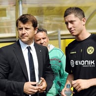 Cezary Kucharski (li.): Der Berater arbeitete noch zu Dortmunder Zeiten mit Robert Lewandowski (re.) zusammen.