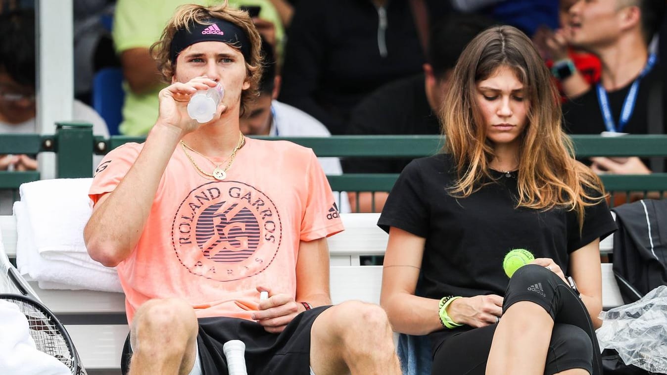 Alexander Zverev: Mit seiner Ex-Freundin Olga Sharypova im Oktober 2019 bei den Shanghai Masters.