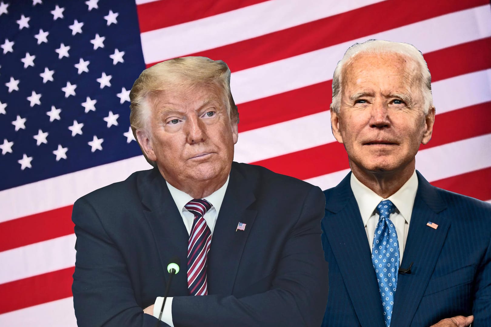 US-Präsident Donald Trump und sein Herausforderer Joe Biden.