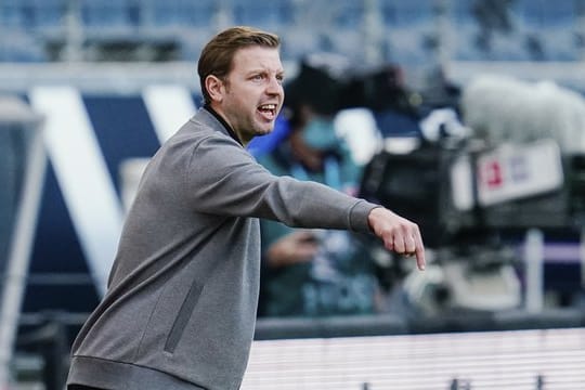 Bremens Trainer Florian Kohfeldt war mit dem Remis bei Eintracht Frankfurt zufrieden.