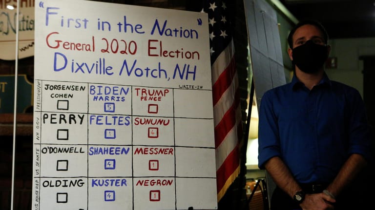 Wahlstart im Dorf Dixville im US-Bundesstaat New Hampshire: Seit 1960 darf hier schon ab Mitternacht gewählt werden.