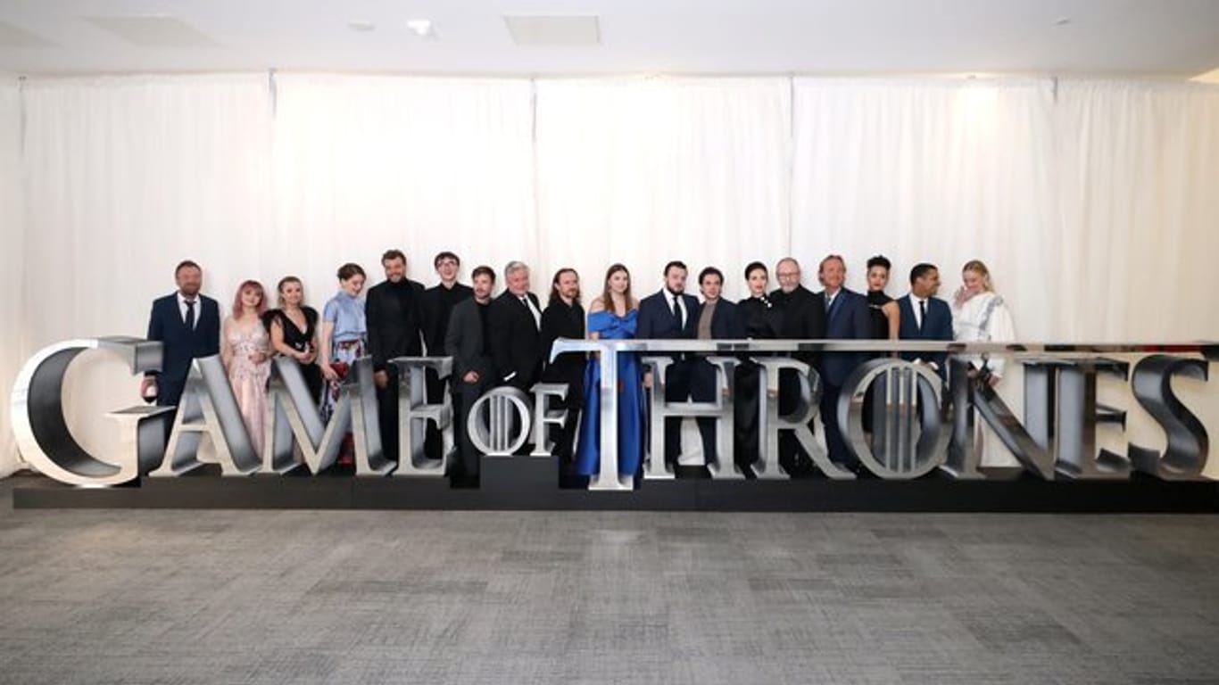 Die Schauspieler und Crewmitglieder von "Game of Thrones" 2019 vor der Premiere der achten Staffel.