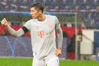 Robert Lewandowski: Bejubelt seinen Treffer gegen RB Salzburg.