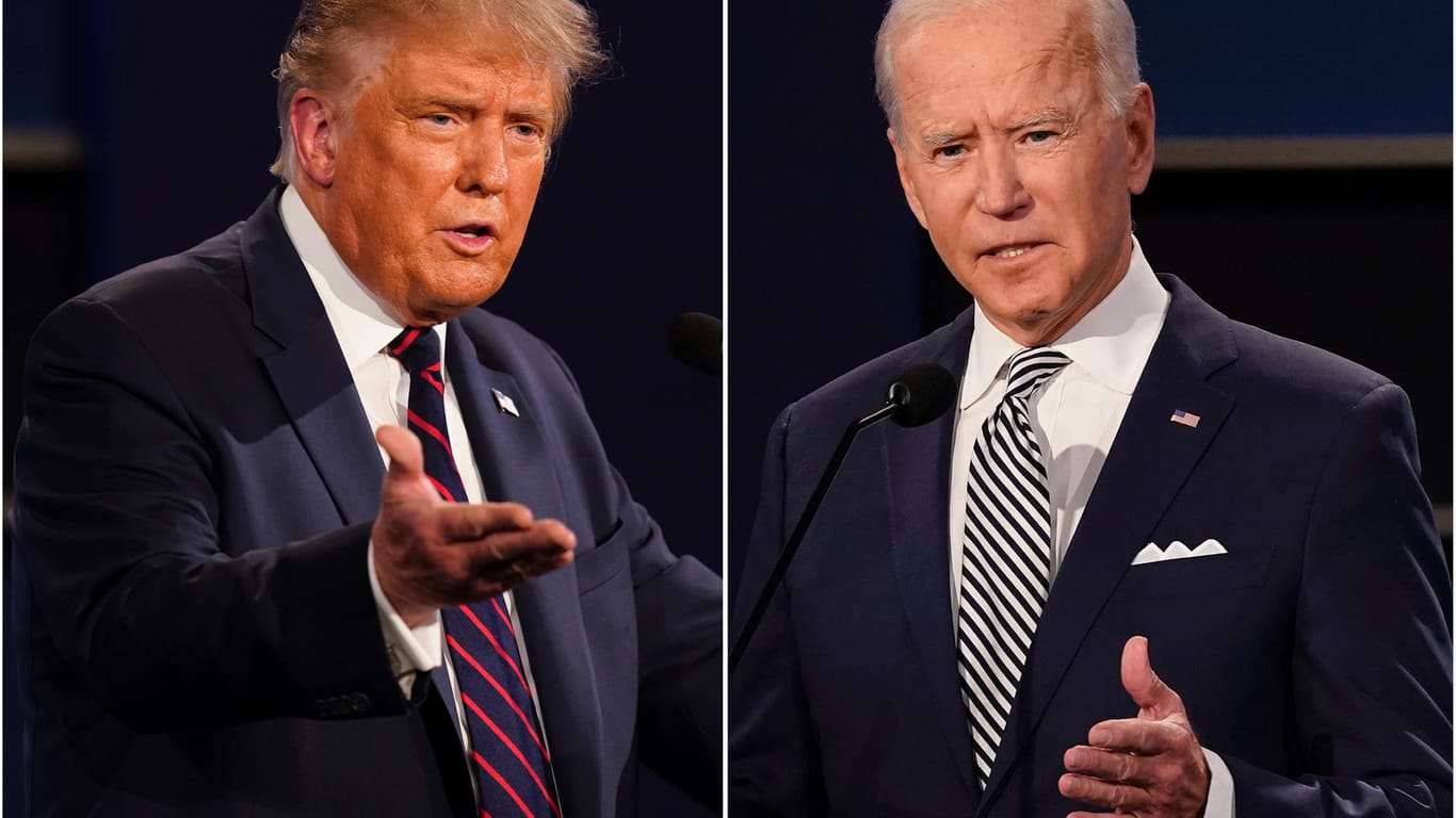 Donald Trump (l.) und Joe Biden: Wer wird der nächste US-Präsident?